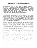 ¿Información en libros o en Internet?
