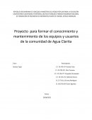 Antecedentes de la comunidad de Agua clarita