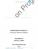 COMPAÑÍA MINERA ANTAMINA S.A. Planificación y Desarrollo de Negocios