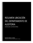 Ubicación del departamento de auditoria