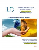 CAMBIO CLIMÁTICO A NIVEL MUNDIAL