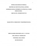 ANALISIS CRITICO: COMUNICACIÓN Y TRANSFORMACIÓN SOCIAL