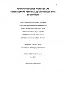 PERCEPCIÓN DE LOS PADRES DE LAS CONSECUENCIAS PERSONALES EN SUS HIJOS TRAS SU DIVORCIO