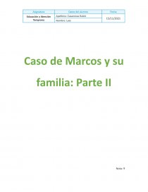 Educación y Atención Temprana.Caso de Marcos y su familia. Página 1