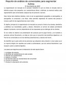 Reporte de análisis de comerciales para segmentar Activia