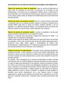 ESTRATEGIAS DE FIJACIÓN DE PRECIOS DE UNA MEZCLA DE PRODUCTOS