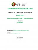 CTIVIDAD: Realizar un ensayo Deontología Jurídica