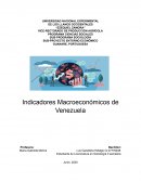Indicadores Macroeconómicos de Venezuela