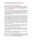 Beneficios del agua en deportes
