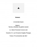 Teorías y Modelos de gestión escolar