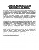 Análisis de la encuesta de conclusiones de trabajo