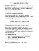 MODELOS DE NEGOCIACIÓN ¿Qué es la negociación?