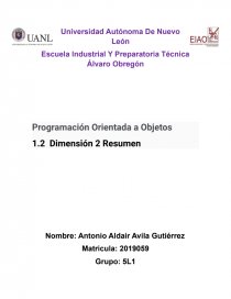 Programación Orientada a Objetos. Página 1
