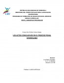 LOS ACTOS CONCLUSIVOS EN EL PROCESO PENAL VENEZOLANO
