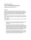 Desarrollo teórico de: USO Y CONSUMO DEL AGUA