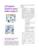 ¿El seguro social es para todos seguro?