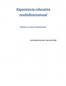 Experiencia educativa multidimensional