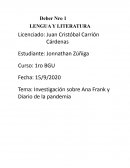 Investigación sobre Ana Frank y Diario de la pandemia