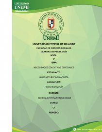 NECESIDADES EDUCATIVAS ESPECIALES. Página 1