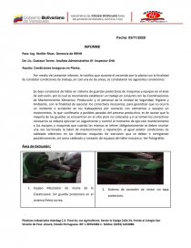 Condiciones Inseguras en Plant. Página 1
