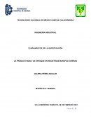 LA PRODUCTIVIDAD: UN ENFOQUE EN INDUSTRIAS MANUFACTURERAS