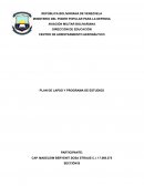 PLAN DE LAPSO Y PROGRAMA DE ESTUDIOS