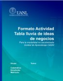 Actividad de aprendizaje 1.5: Tabla de lluvia de ideas de negocios