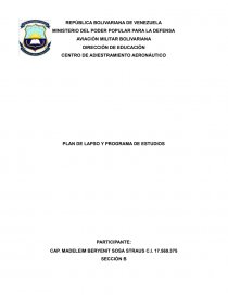 PLAN DE LAPSO Y PROGRAMA DE ESTUDIOS. Página 1