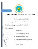 Evolución y desarrollo social