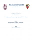 Infracciones administrativas y penales a las leyes fiscales.