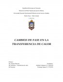 CAMBIOS DE FASE EN LA TRANSFERENCIA DE CALOR