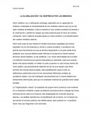 LA GLOBALIZACIÓN Y SU DESPRECIO POR LAS MINORIAS