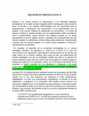 EDUCACIÓN EN TIEMPOS DE COVID 19