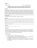 Cómo hacer una investigación cualitativa?
