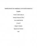 Satisfacción de los estudiantes en España