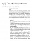 Efectos en la Salud del Microplástico presentes en el agua embotellada