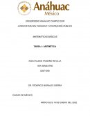MATEMÁTICAS BÁSICAS TAREA 1- ARITMÉTICA