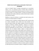 PERPECTIVAS FILOSÓFICAS EN LA EDUCACIÓN Y PRACTICA DE ENFERMERÍA