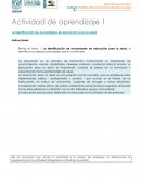 La identificación de necesidades de educación para la salud