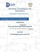 Sistemas de manufactura. Indicadores y Parametros