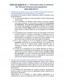 Discusión sobre la sentencia del Tribunal Constitucional Expediente: 2005-2009-PA/TC