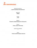 Filosofía y Epistemología de la Educación