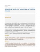 Naturaleza Jurídica y Autonomía del Derecho Familiar