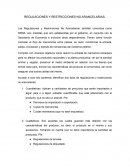 Regulaciones y restricciones no arancelarias