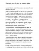 El secreto de Jesus para las vidas cansadas