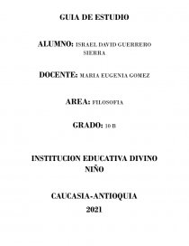 GUIA DE ESTUDIO FILOSOFIA. Página 1