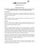 INFORME DE AUDITORÍA DEL PROCESO DE GESTIÓN EN EL CICLO DE VENTAS