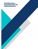 Clasificación y especificación de requerimientos