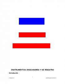 INSTRUMENTOS INDICADORES Y DE REGISTRO. Página 1