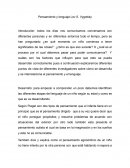 Pensamiento y lenguaje Lev S. Vygotsky